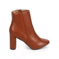 thumbnail image 2 of New Women Breckelles Linda-21 Leatherette Almond Toe Block Heel Tailored Bootie, 2 of 5