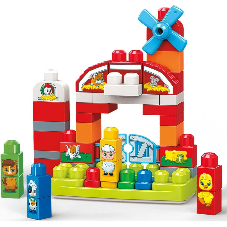 MEGA BLOKS First Builders Musical Farm with Big Building Blocks
