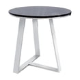 thumbnail image 2 of Pasargad Home Luxe Glass & Steel End Table, Black, 2 of 5