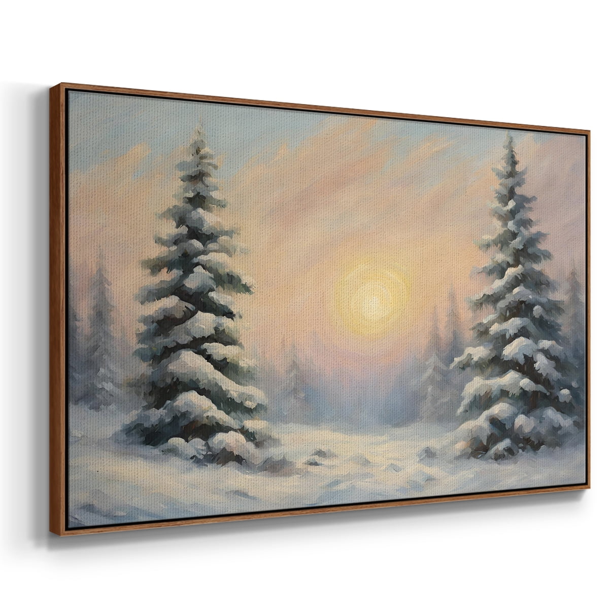 Vintage Landscape-CCIII By Wexford Home Framed in Walnut Wood Gallery Wrapped Canvas 17 in. x 25 in.