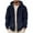 Navy, variant on Pejock Men's Casual Hooded Coat, Zip-Up Loose Fit Sweatshirt Jacket with Pockets for Spring Outdoor Daily Wear