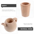 thumbnail image 5 of OULII 1 Set Afternoon Tea Set Toy Chocolate Color Wooden for Preschool Kids in Kitchen Pretend Play, 5 of 5