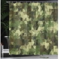 thumbnail image 3 of Ambesonne Sage Shower Curtain, Abstract Camo Pattern, 69"Wx84"L, Green, 3 of 4