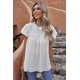 thumbnail image 2 of ABPHQTO Top de mujer blanco con volantes en el cuello y mangas escalonadas, 2 of 5