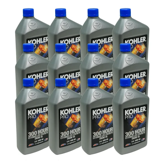 12 Quarts Kohler 25 357 72-S PRO SAE 10W-50 Extended Life Synthetic Engine Oil