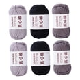 thumbnail image 3 of 6 piezas de hilo de punto multicolor ligero para ganchillo para guantes, prendas de vestir y bufandas. Estilo F, 3 of 9