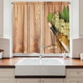 thumbnail image 2 of Ambesonne Italian Kitchen Curtains, White Grapes Bottle, 55"x45", Green Brown, 2 of 3