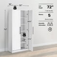 thumbnail image 2 of Prepac Elite Premium White Storage Cabinet, 2 of 9