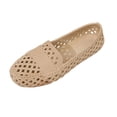 thumbnail image 2 of Norvail Womens Lightweight Open Toe Flat Sandals - Casual Slip-On Summer Beach Shoes, Hollow Out Flat Sandals, Solid Color Round Toe Slip On Summer Going Out Shoes, 2 of 8