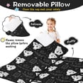 thumbnail image 3 of Hand and Bat Gothic Pattern Teens Toddler Nap Mat with Pillow, Sleeping Mat Bag for Preschool Daycare 59"x22", 3 of 6