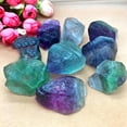 thumbnail image 2 of Crystal & Stone, Amethyst & Crystal, Raw Fluorite Stone 1lb "A" Grade Rainbow Fluorite Rough Crystal - Green Fluorite Rock Used For Driving, Tumbling, Cutting, Gemstone, Polishing, Reiki Crystal Heali, 2 of 5