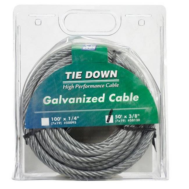 Tie Down Engineering 50130 0.37 in. PreCut Galvanized Cable