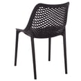 thumbnail image 6 of Safavieh Leila Polyethylene Outdoor Dining Side Chair - Set of 2, Black, 6 of 11