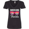 thumbnail image 3 of Inktastic Siesta Key Florida Beach Trip Women's V-Neck T-Shirt, 3 of 5