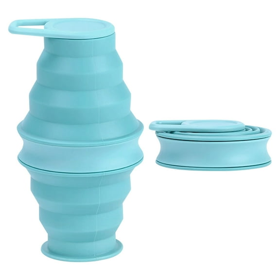 Thin Folding Sports Water Bottle | Portable Silicone Travel Cup for Cycling Fitness and Outdoor Activities | Compact Leak-Proof Design for Easy Storage and Use