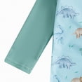 thumbnail image 6 of Ccpelsie Baby Boy Swimsuit UPF 50+ Long-Sleeve One Piece Zipper Toddler Bathing Suit Baby Beach Wear Sunsuit with Sun Cap Beachwear(Light Green,0-3 Months), 6 of 8
