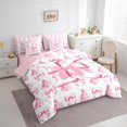 thumbnail image 3 of Homewish Personalized Initial K 7-Piece Twin Bedding Sets For Teens Boys Girls,Merry Christmas Tree Bedding Comforter Set,Cute Ribbon Bow Breathable Sheet Sets,Microfiber Bedroom Decor,Reversible, 3 of 8