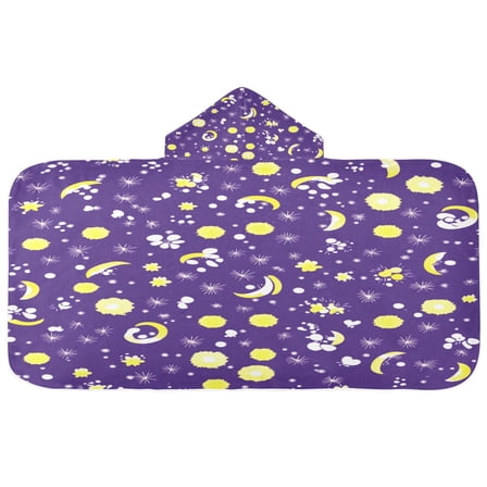 Midnight Star 50x23.5" Baby Hooded Bath Towel Poncho, Quick-Dry and Triangle Pocket, Kids' Essential