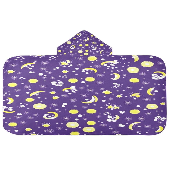 Midnight Star 50x23.5" Baby Hooded Bath Towel Poncho, Quick-Dry and Triangle Pocket, Kids' Essential