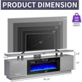 thumbnail image 5 of VANACC 70" Fireplace TV Stand with 36" Electric Fireplace for TVs up to 80", Gray, 5 of 8