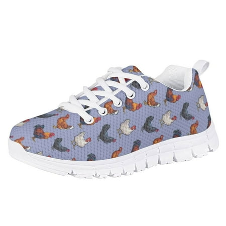 

Pzuqiu Kids Running Shoes Cartoon Rooster Print Comfortable Fashion Sneakers Ultralight Breathable Mesh Shoes for Child Size 11.5