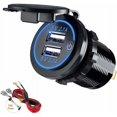 thumbnail image 1 of Car USB Charger Car USB Socket 5V 4.2A Fast Charging with LED Display, Waterproof and Dustproof, Suitable for Car, Boat, Motorcycle, SUV, Bus, Truck,, 1 of 5