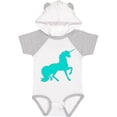 thumbnail image 3 of Inktastic Aqua Unicorn Boys or Girls Baby Bodysuit, 3 of 5