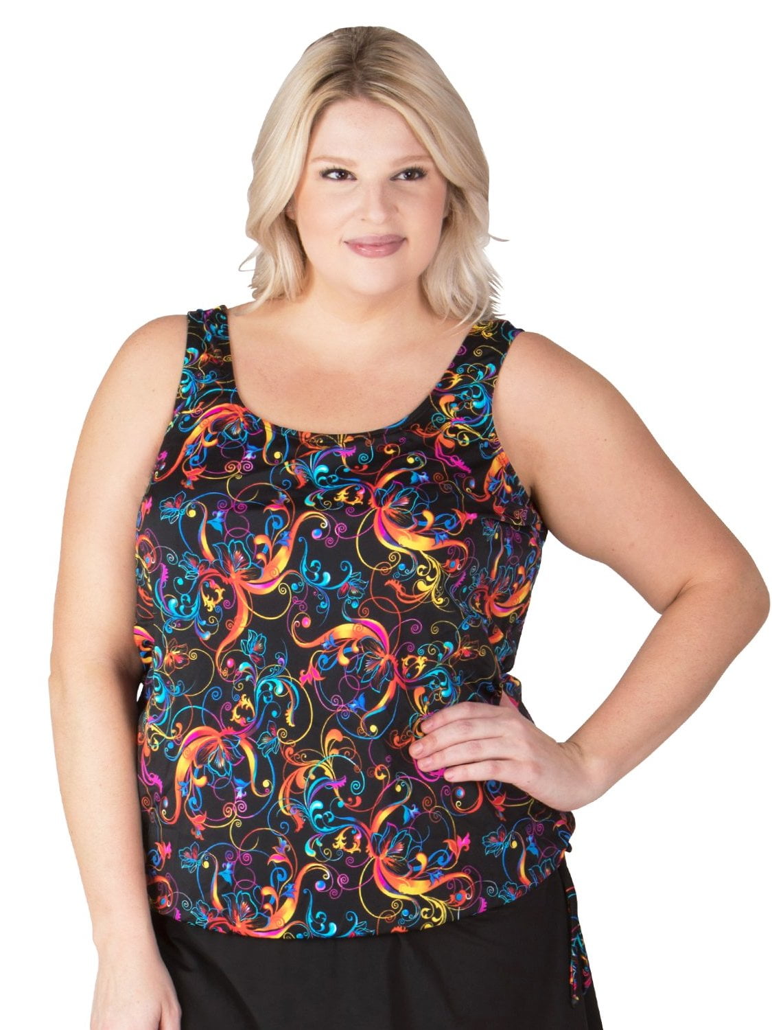women's plus size blouson tankini