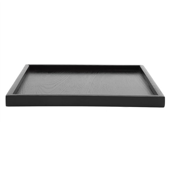 Plateau à thé carré en bois massif pour thé, café, collation, repas, Plateau de service #3