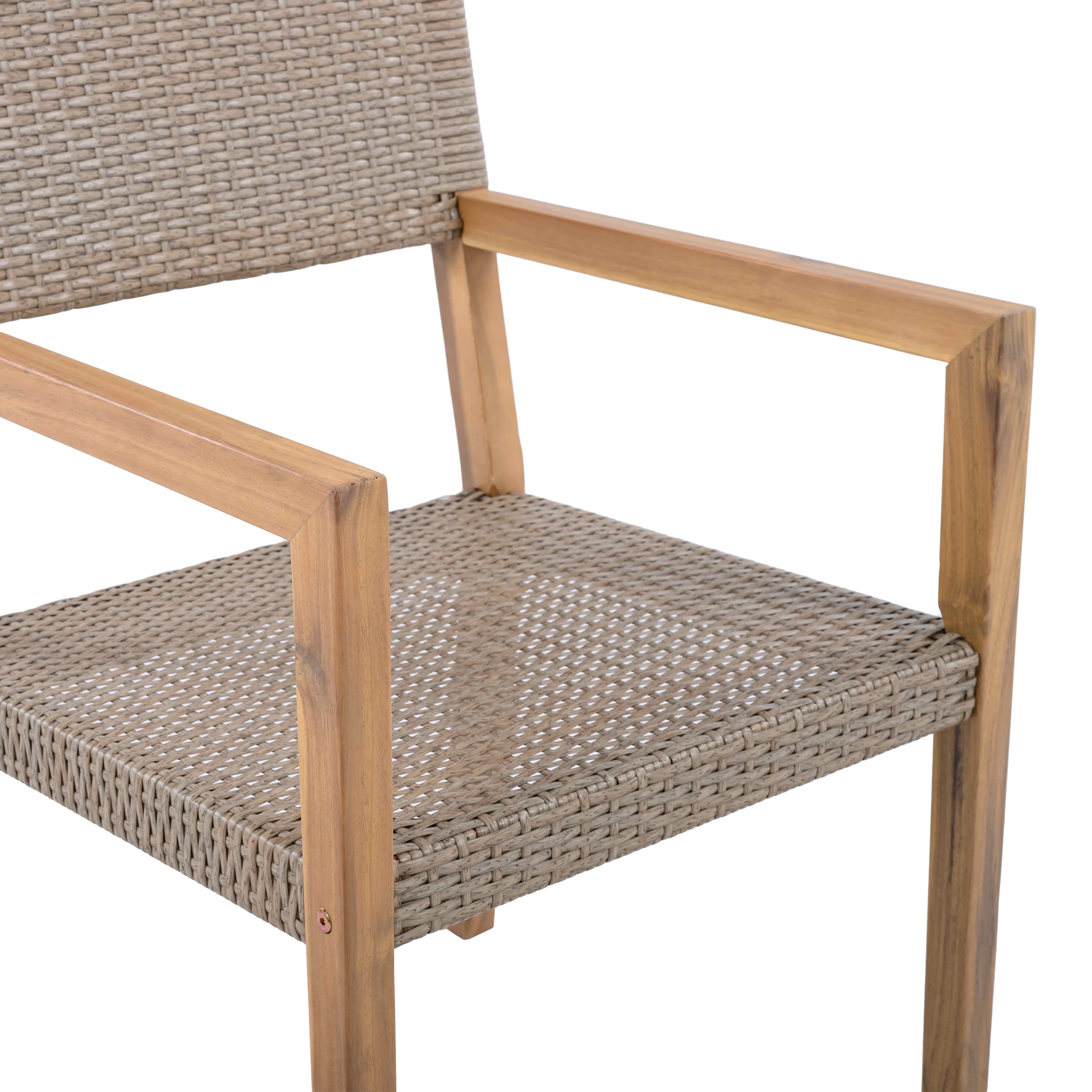 MAYEERTY 2-Piece Weather-Resistant Wicker Patio Chairs with Easy Assembly
