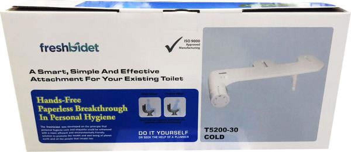 Freshbidet Non electric Bidet Attachment White Adjustable Angle