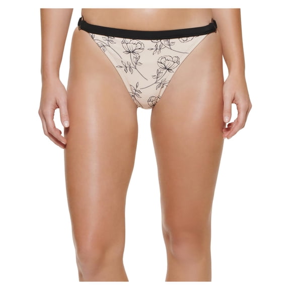 Calvin Klein Womens Floral Print Bikini Swim Bottom Separates