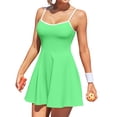 thumbnail image 1 of Charmo Robe de Tennis à Col en V pour Femmes, Dos Nu, Robe de Golf d'Entraînement avec Shorts, 1 of 7