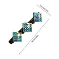 thumbnail image 3 of Pompotops Sparkling Crystal Stone Hair Clips for Women Girls Rhombus Rhinestone Chopped Hairpin Clip Hair Accessories, 3 of 4