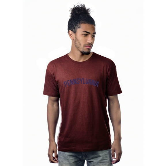 Daxton Premium Basic Crew Neck Short Sleeve Tshirt Cities Pennsylvania  Letter - CherryHth Navy-XXX-Large