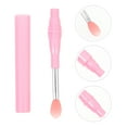 thumbnail image 1 of CTIRCHIU Lip Gloss Brush Small Silicone Brush 6Pcs Pink With Rectangular Handle Portable Lip Makeup Tool, 1 of 7