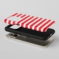 thumbnail image 2 of Brushstroke Stripes For All iPhone Series Tough Phone Case Grunge Red White, 2 of 7