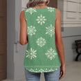 thumbnail image 6 of Iaqnaocc Tank Tops for Women Summer Sleeveless Loose Fit Western Ethnic Style Pleated Tunic Dressy Casual V-Neck Womens Tops Trendy Shirts Green XXL, 6 of 6