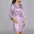 thumbnail image 5 of Alkepwun Kimono Robes for Women Lace Silky Bride Bridesmaids Robe Lightweight Short Satin Robe for Wedding Bridal Birthday Party, 5 of 7