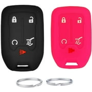 UOKEY 5 Buttons Key Fob Protector Remote Skin Cover Case Keyless for Chevrolet Chevy Silverado Suburban Tahoe GMC