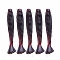 thumbnail image 1 of 5pcs Soft Spiral Plastic Artificial T Tail Fish Shape shape lure Bait Fishing Lures Angling Tackle Spinner, 1 of 9
