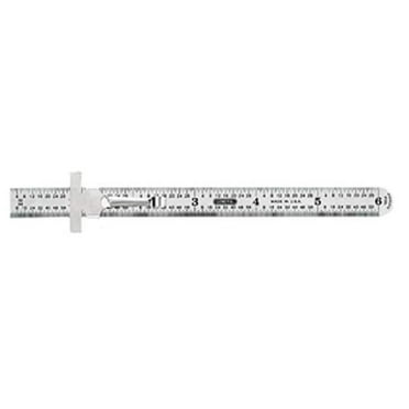 General Tools Precision Stainless Steel Ruler, Standard/metric, 6 In