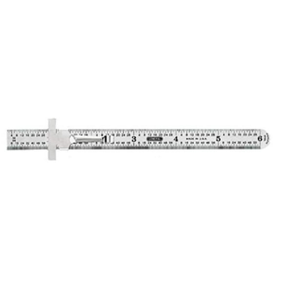 General Tools Precision Stainless Steel Ruler, Standard/metric, 6 In