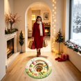thumbnail image 5 of 3D Easter Round Rug Bunny Egg Chick Flower Optical Illusion Mat Soft & Durable Flock Non- Modern Home Decor 23.62 in F, 5 of 6