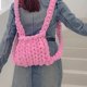 thumbnail image 4 of Mochila para mujer, mochila informal tejida gruesa de lana islandesa para niñas (rosa) Tmvgtek Para Estrenar, 4 of 6