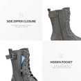 thumbnail image 3 of Botas de Combate Militares de Media Caña con Cordones Dream Pairs Gris Talla 5.5, 3 of 7