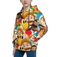 thumbnail image 2 of Lsque Sml Jeffy Patten Youth Hoodie Sweatshirt Pullover with Kangaroo Pocket Boys and Girls Hoodie Warm Hoodie for Kids, 2 of 8