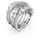 thumbnail image 2 of Anillo Swarovski Hyperbola con cortes mixtos en cristal transparente, 2 of 6