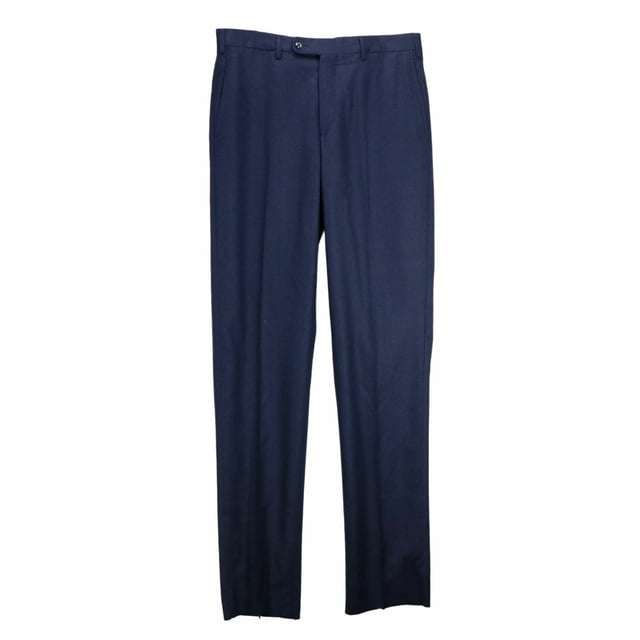Vigano Men's 869 Dark Navy 1959 Collection Wool Dress Pants - 34