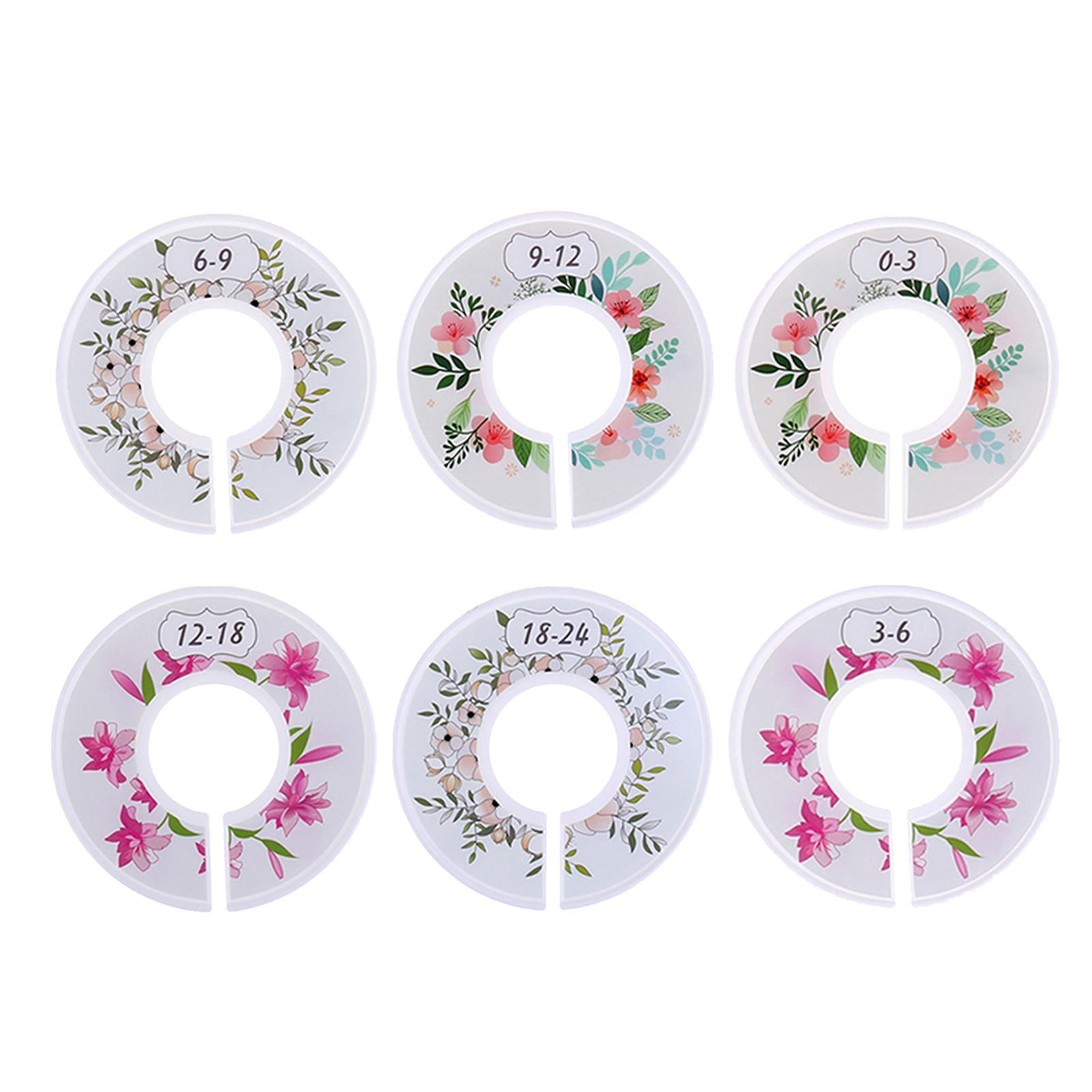 Baby Clothes Closet Rack Size Dividers Round Clothes Size Tags Marking